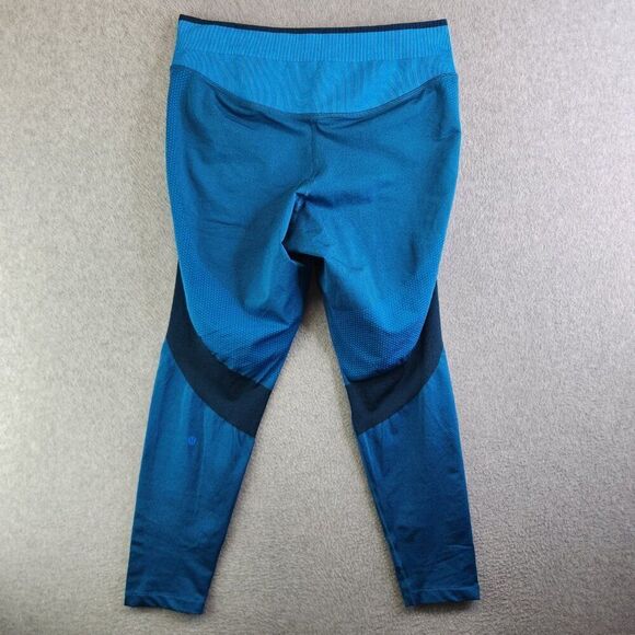 Lululemon Leggings Womens 12 Poolside Seamless Mesh High Rise Training Tight 25" - Picture 3 of 13
